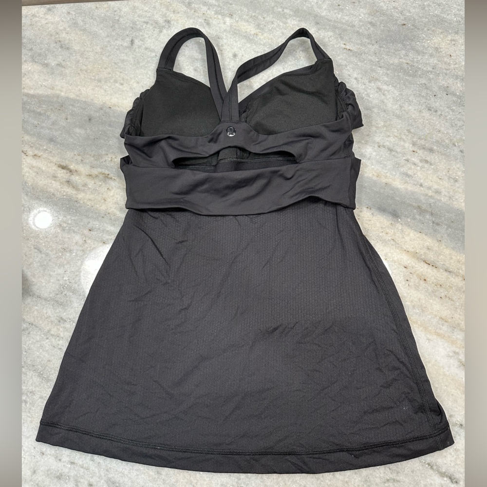 Lululemon Black Sports Bra Tank Top Size 6